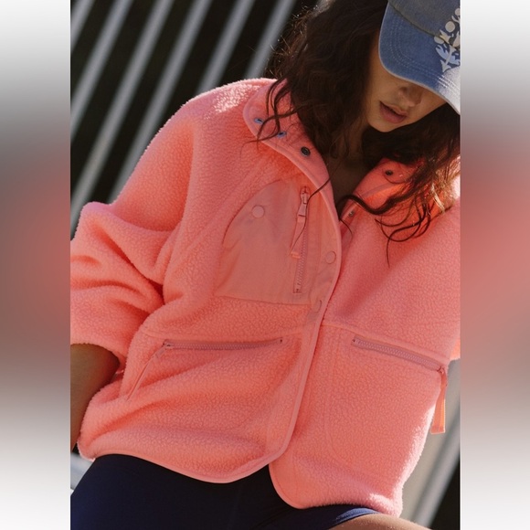 FP Movement Free People Hit The Slopes Fleece Jacket LG - Picture 4 of 7